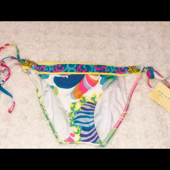 Trina Turk Bikini Separates NWT multicolor top Medium, bottoms Small - Picture 9 of 11